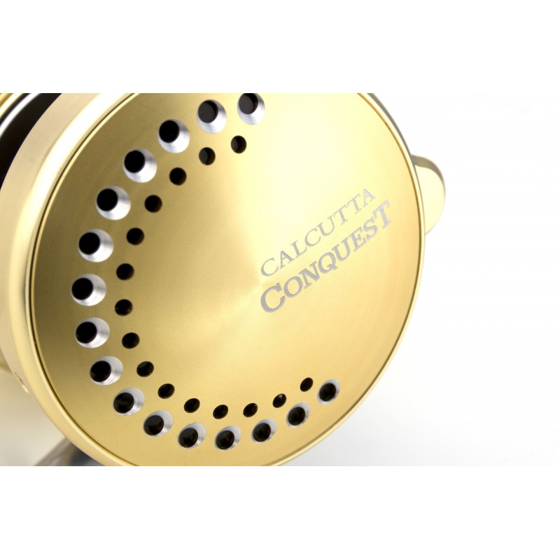 Moulinet Casting Shimano Calcutta Conquest 50S - Occasion Excellent état, Droitier, Or/titane