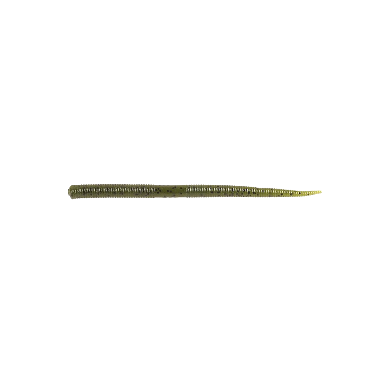 Leurre Souple Pêche – Worms 7,5cm Blanc Pailleté – Lot De 9