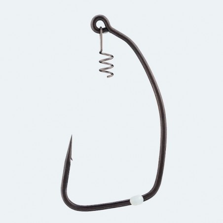 BKK Titan Worm Hook 12/0 - Amo Per Pesca Al Luccio E Siluro Con Spirale E Stopper In Silicone, Rivestimento Super Slide - 2