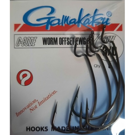 Gamakatsu Vorfach-Haken 5213R Wurm/Tauwurm an geflochtener Schnur